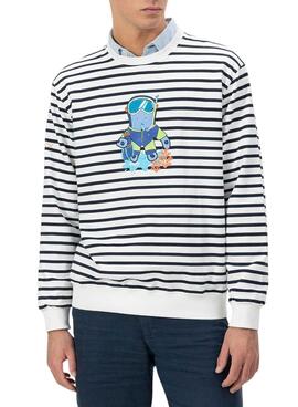 Sudadera El Pulpo snorkel estampado rayas para hombre