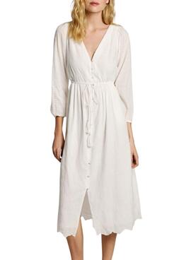Vestido Pepe Jeans Deepty blanco para mujer