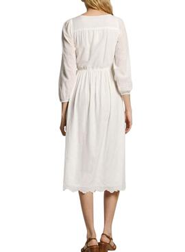 Vestido Pepe Jeans Deepty blanco para mujer