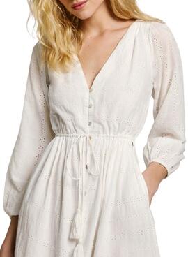 Vestido Pepe Jeans Deepty blanco para mujer