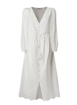 Vestido Pepe Jeans Deepty blanco para mujer