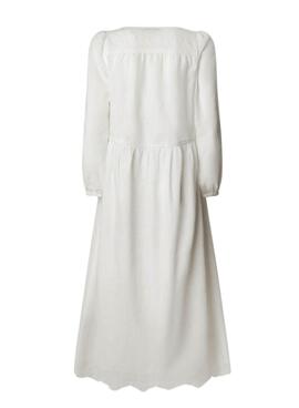 Vestido Pepe Jeans Deepty blanco para mujer
