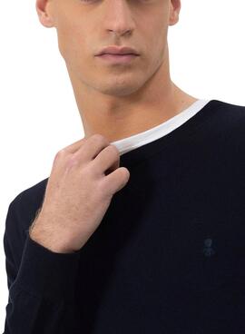 Jersey El Pulpo básico logo marino para hombre