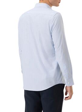 Camisa El Pulpo cuadro vichy azul para hombre