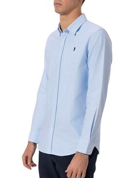 Camisa El Pulpo Oxford azul para hombre