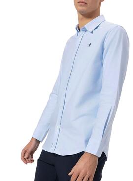 Camisa El Pulpo Oxford azul para hombre