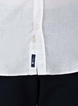 Camisa El Pulpo lino blanco para hombre