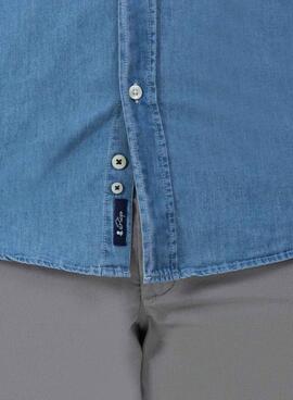Camisa El Pulpo denim azul para hombre