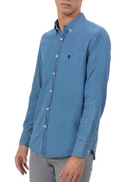 Camisa El Pulpo denim azul para hombre