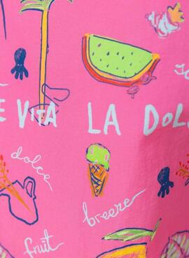 Bañador El Pulpo estampado La Dolce Vita rosa para hombre