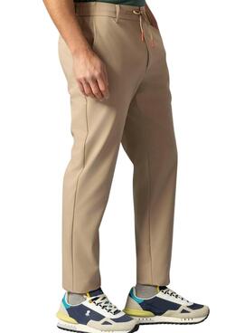 Pantalón técnico El Pulpo ultraligero cordones beige para hombre
