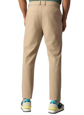 Pantalón técnico El Pulpo ultraligero cordones beige para hombre