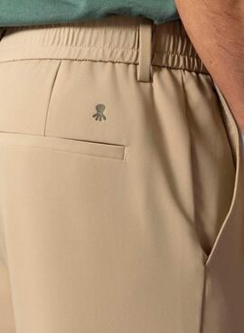 Pantalón técnico El Pulpo ultraligero cordones beige para hombre