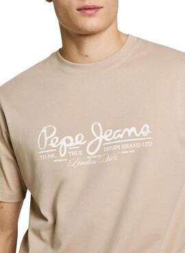 Camiseta Pepe Jeans Dumas beige para hombre