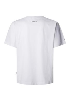 Camiseta Pepe Jeans Patch blanco para hombre