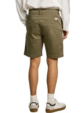 Bermuda Pepe Jeans Chino verde para hombre