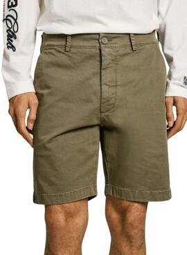 Bermuda Pepe Jeans Chino verde para hombre