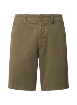 Bermuda Pepe Jeans Chino verde para hombre