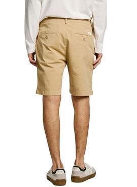 Bermuda Pepe Jeans Regular chino beige para hombre