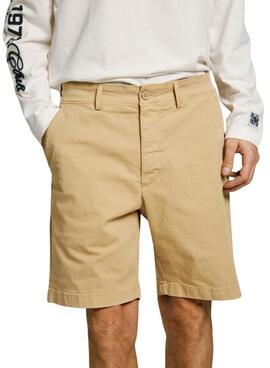 Bermuda Pepe Jeans Regular chino beige para hombre
