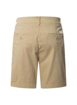 Bermuda Pepe Jeans Regular chino beige para hombre
