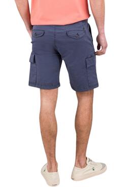 Bermuda El Ganso Cargo Garment Dyed marnino hombre