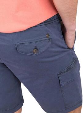 Bermuda El Ganso Cargo Garment Dyed marnino hombre