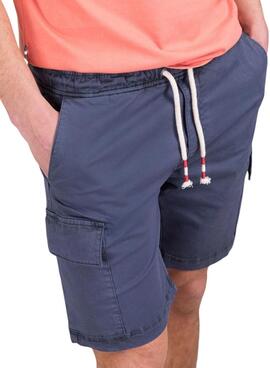 Bermuda El Ganso Cargo Garment Dyed marnino hombre