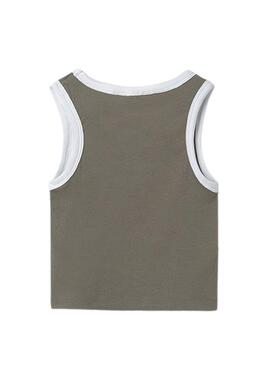 Camiseta Mayoral tirantes bordado verde para niña