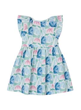 Vestido Mayoral estampado verde para niña