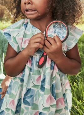 Vestido Mayoral estampado verde para niña