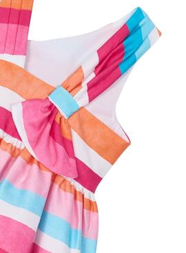 Vestido Mayoral rayas rosa para niña