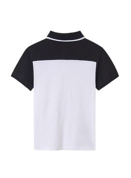 Polo Mayoral combinado blanco para niño