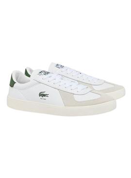 Zapatillas Lacoste Baseshot Pro de piel blanco para hombre