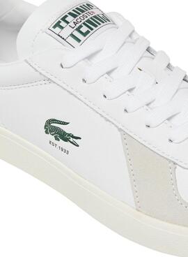 Zapatillas Lacoste Baseshot Pro de piel blanco para hombre