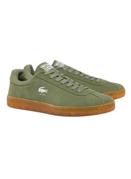 Zapatillas Lacoste Baseshot de ante verde para hombre