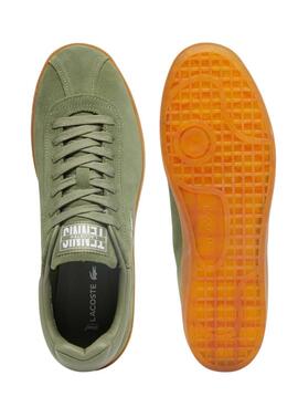 Zapatillas Lacoste Baseshot de ante verde para hombre