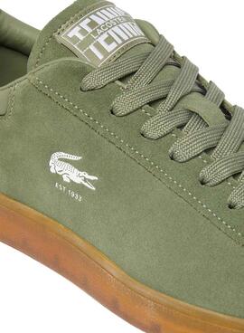 Zapatillas Lacoste Baseshot de ante verde para hombre