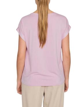 Camiseta Vila Viellette Satin rosa para mujer