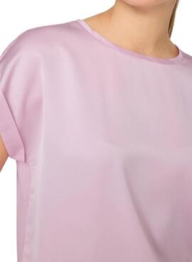 Camiseta Vila Viellette Satin rosa para mujer