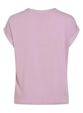 Camiseta Vila Viellette Satin rosa para mujer