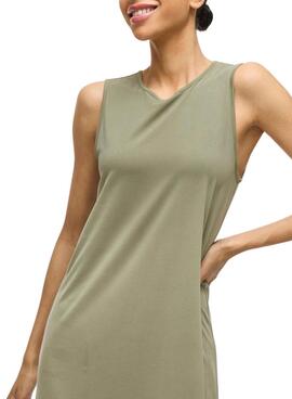Vestido Vila Vimodala midi verde para mujer