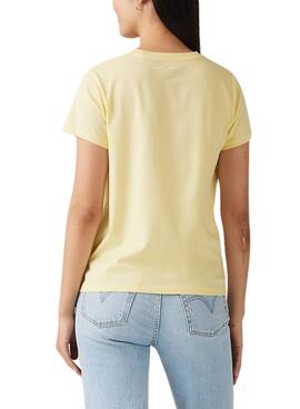 Camiseta de Levis Perfect logo amarillo para mujer