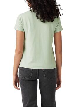 Camiseta Levis Perfect mini logo verde para mujer