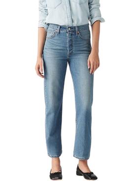 Pantalón vaquero Levis Ribcage Cool recto tobillero para mujer