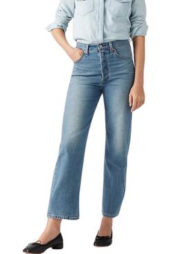 Pantalón vaquero Levis Ribcage Cool recto tobillero para mujer