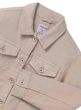 Cazadora Mayoral sarga beige para niña
