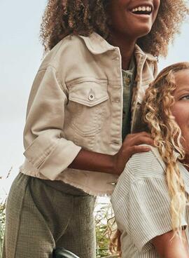 Cazadora Mayoral sarga beige para niña