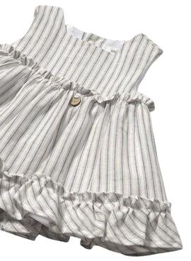 Vestido Mayoral plana natural gris para bebé