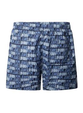 Bañador Pepe Jeans Logo allover azul para niño